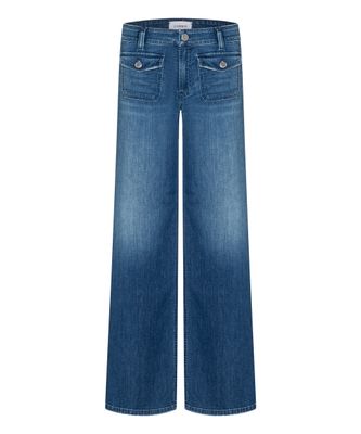 Cambio aimee patched pocket jeans blauw