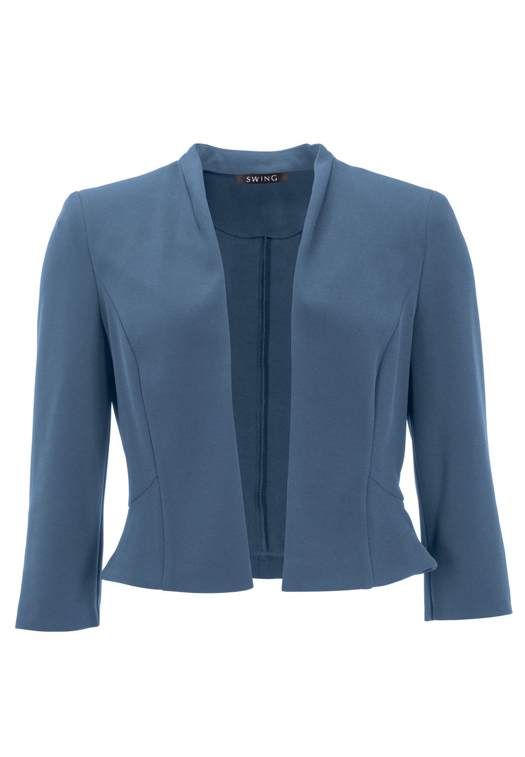 Swing jersey crepe bolero blauw