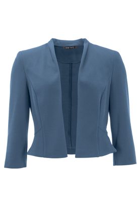Swing jersey crepe bolero blauw