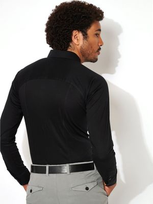 Desoto Men kent stretch shirt zwart