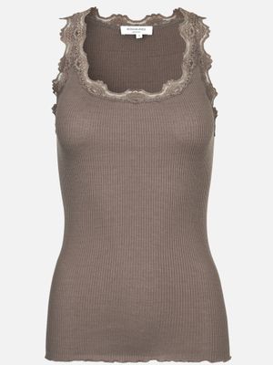 Rosemunde Copenhagen babette silk u-neck taupe