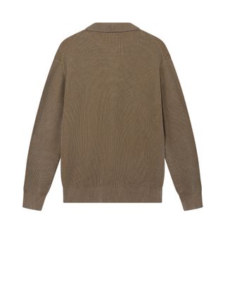 Mos Mosh Gallery royce zip polo knit taupe