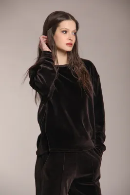 Mason's beverly velours top bruin