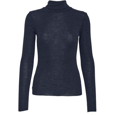 Minus cally roll neck long sleeve top blauw