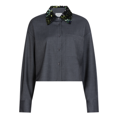 Dante 6 cybella embellished shirt grijs