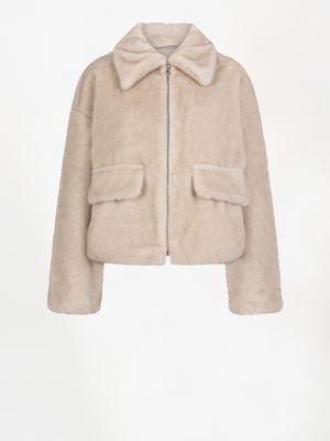 Dante 6 entity faux fur bomber jacket off white Dante 6 entity faux fur bomber jacket off white