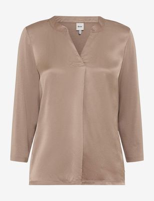 Brax clarisa tunic blouse taupe