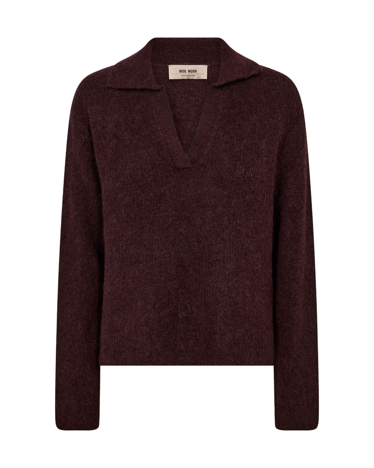 Mos Mosh thora aidy polo knit bordeaux