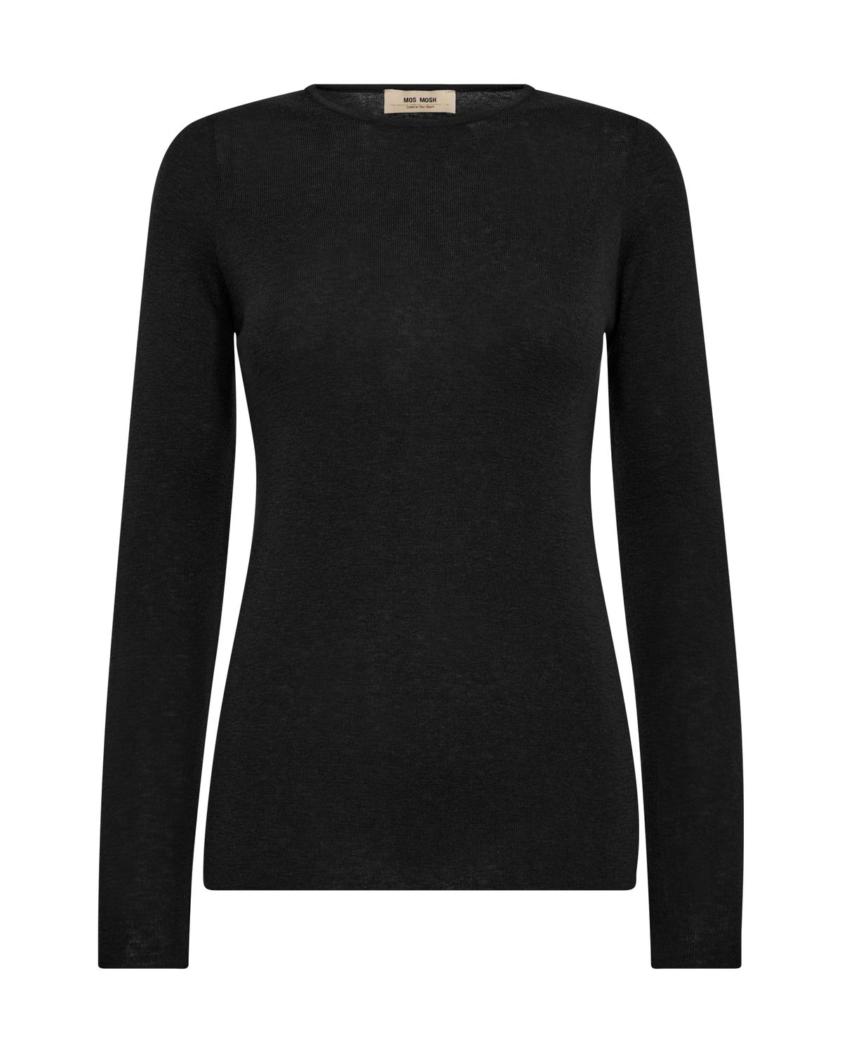 Mos Mosh bouch o-neck knit zwart