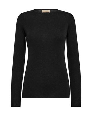 Mos Mosh bouch o-neck knit zwart