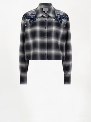 Dante6 eason check embellished shirt multicolour
