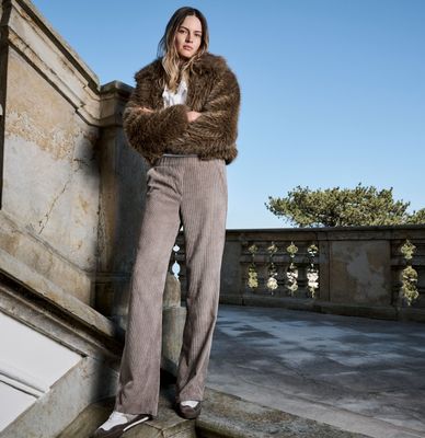 Mac chiara fluide corduroy bruin