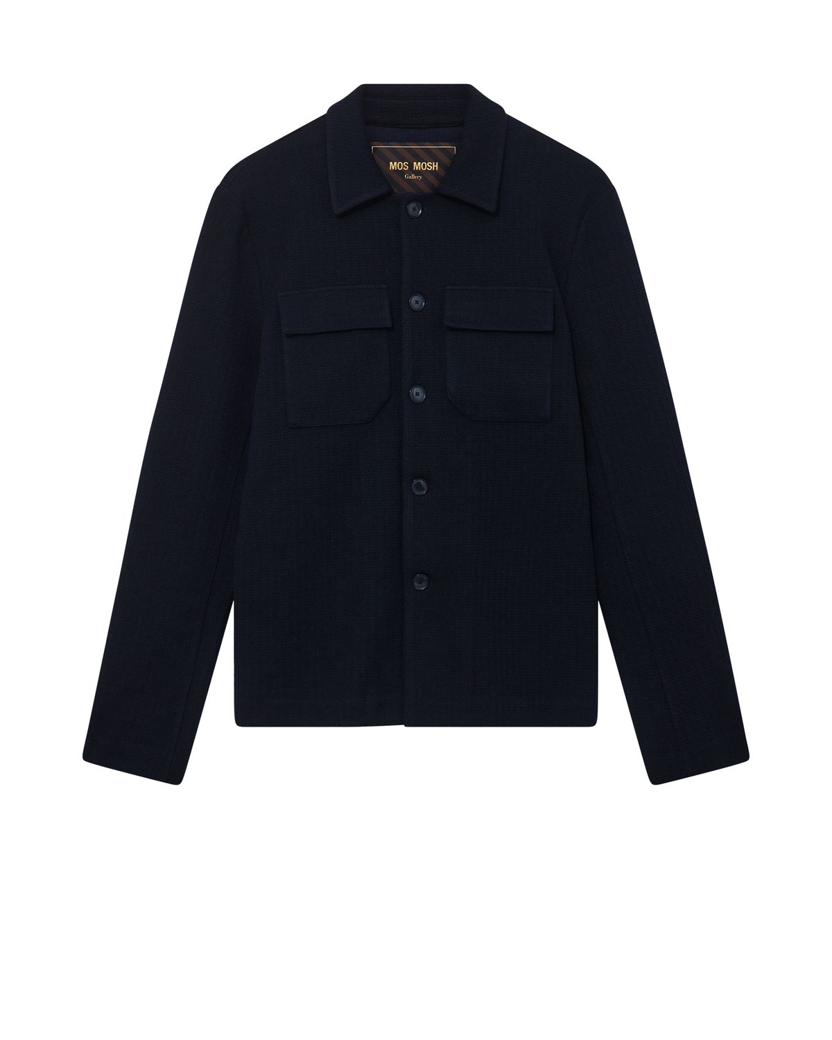 Mos Mosh Gallery austin knit overshirt blauw