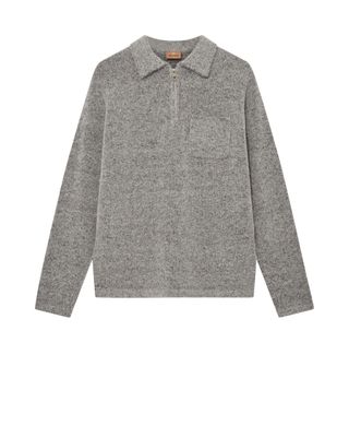 Mos Mosh Gallery ryan soft zip polo grijs