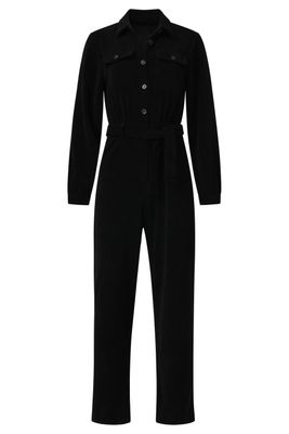 Smashed Lemon ribcord jumpsuit zwart