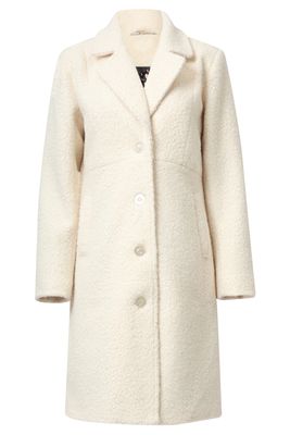 Smashed Lemon boucle coat off white