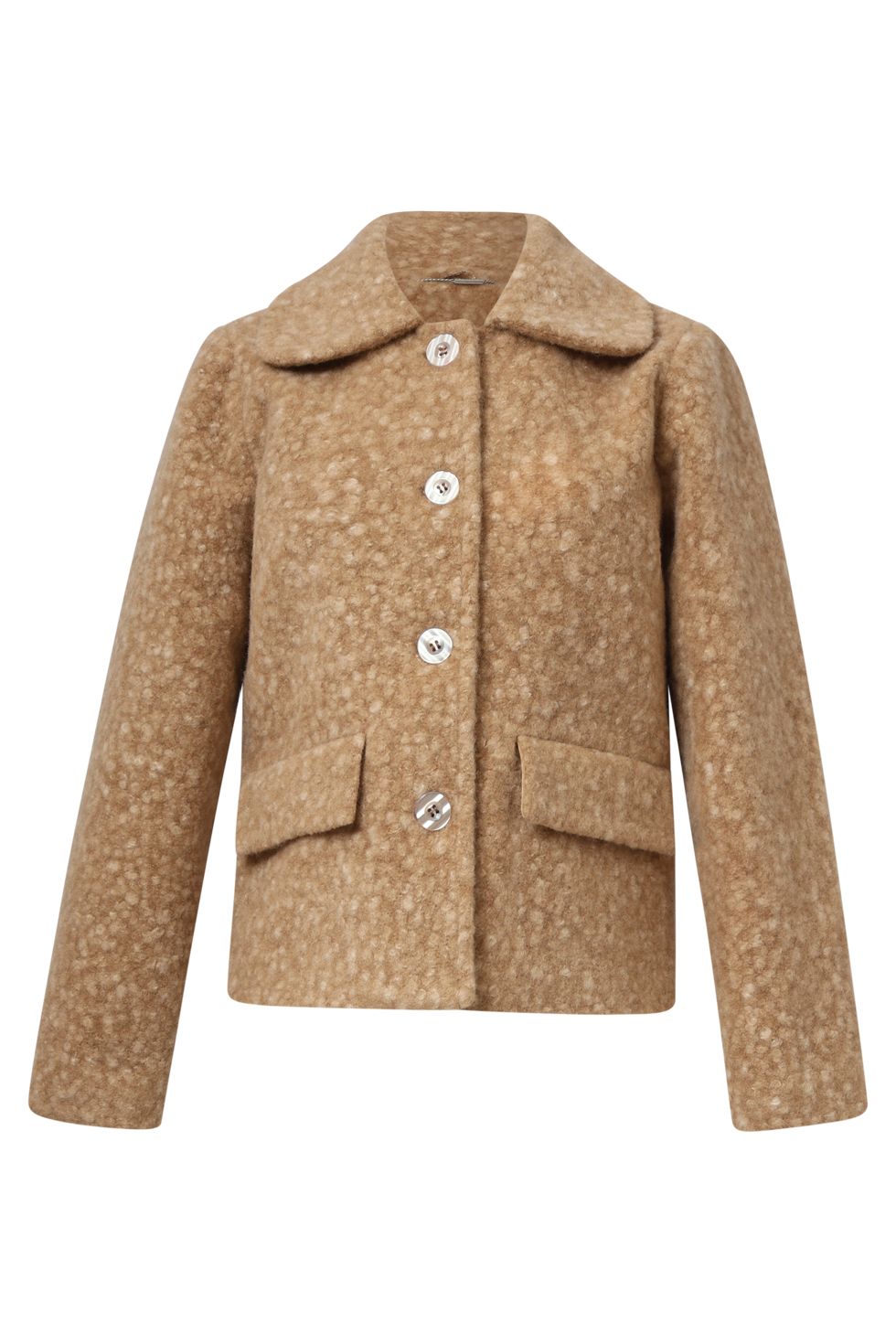 Smashed Lemon boucle coat camel