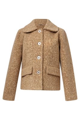 Smashed Lemon boucle coat camel