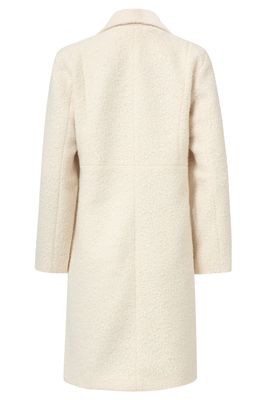 Smashed Lemon boucle coat off white