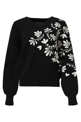 Smashed Lemon knitted top zwart