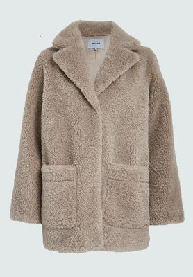 Minus alda faux fur jacket zand