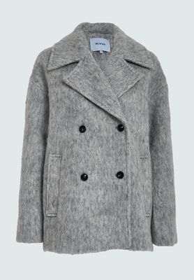 Minus clover short coat grijs