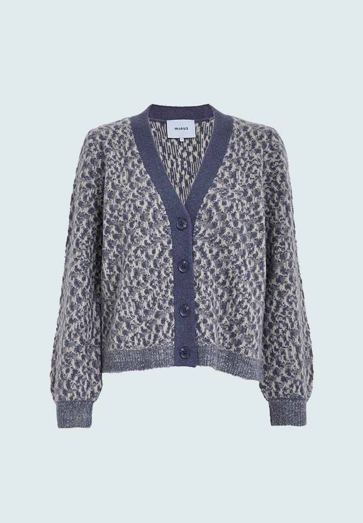 Minus matilda knit cardigan blauw