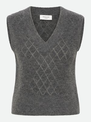 Rosemunde Copenhagen aida v-neck vest grijs