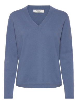 Rosemunde Copenhagen laica cashmere v-neck blauw Rosemunde Copenhagen laica cashmere v-neck blauw