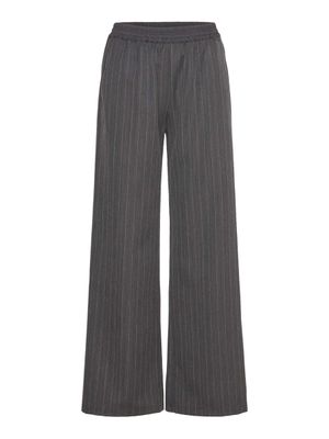 Rosemunde Copenhagen pinstripe mid wide trousers grijs