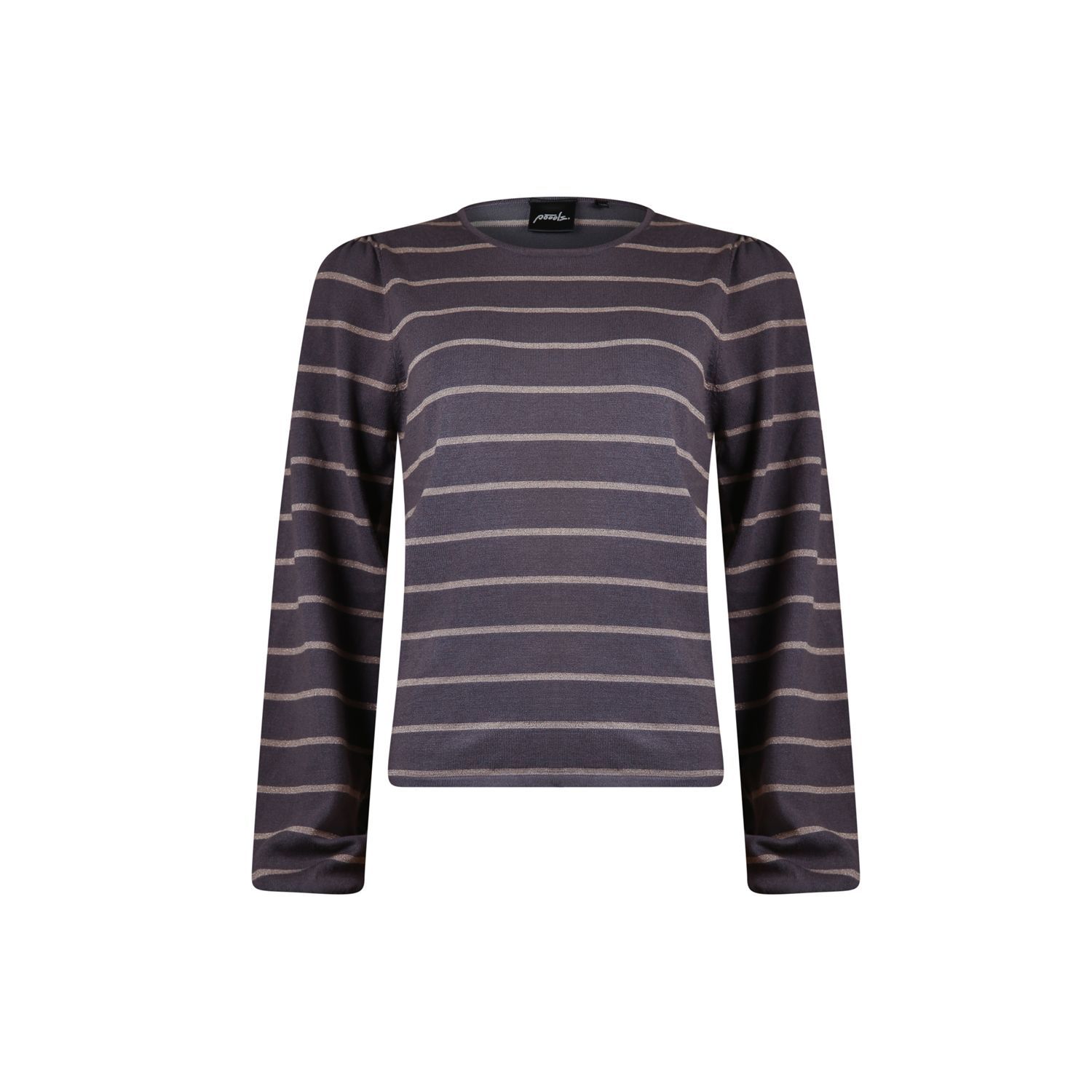 Poools striped sweater grijs