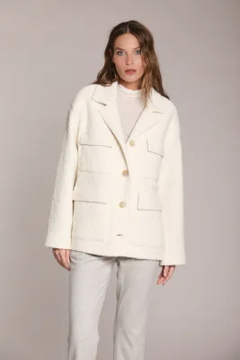 Mason's gilda boucle utility jacket off white Mason's gilda boucle utility jacket off white