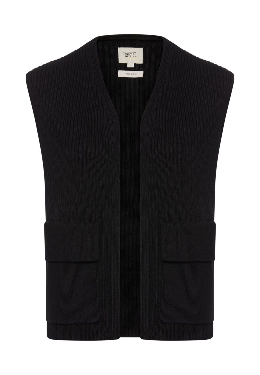 Camel Active knitted vest zwart