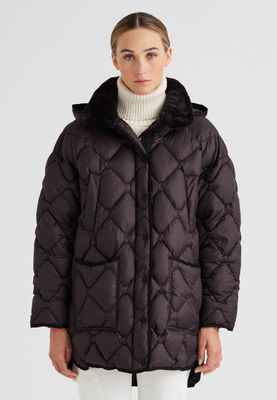 Milestone octavia stepped coat bruin