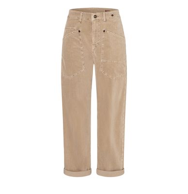 mac baggy straight soft corduroy zand