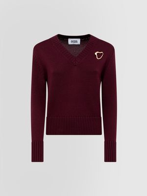 Alpha Studio v neck pullover bordeaux Alpha Studio v neck pullover bordeaux