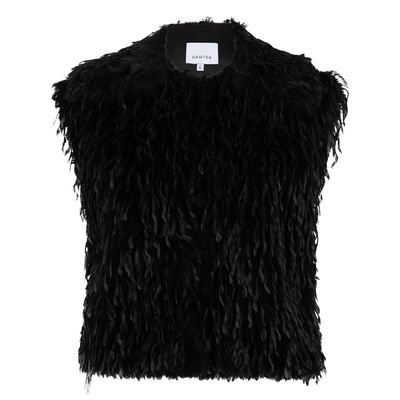 Dante6 frisson featherlook waistcoat zwart