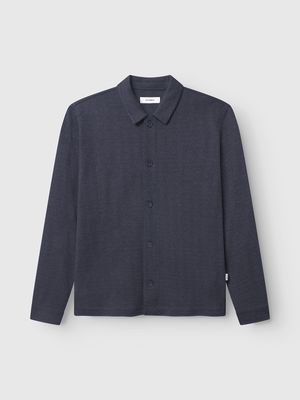 Gabba peter tweed overshirt blauw