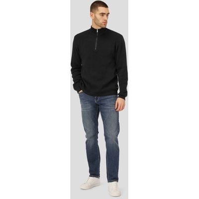 Clean Cut Copenhagen mario half zip knit zwart