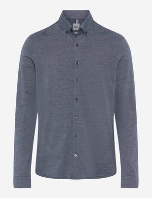 Brax Men button down shirt blauw