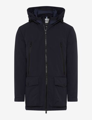Brax Men hooded parka blauw