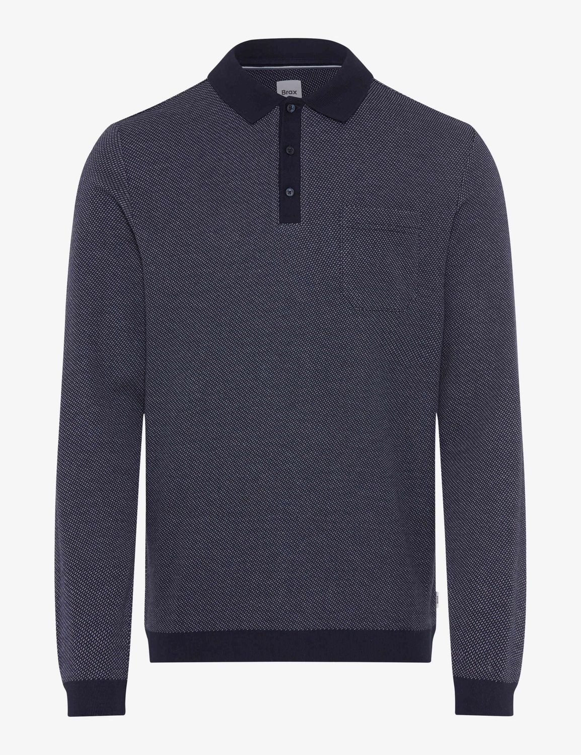 Brax Men pullover polo style blauw