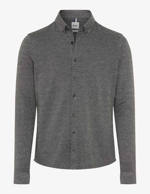 Brax Men button down shirt grijs