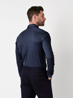 Desoto Luxury luxury hai stretch shirt blauw