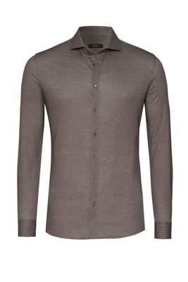 Desoto Luxury luxury hai stretch shirt bruin