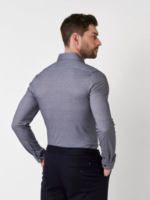 Desoto Luxury luxury hai stretch shirt blauw