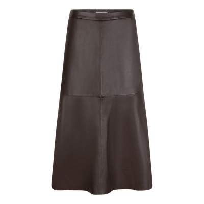 Dante 6 colleen flared leather skirt bruin