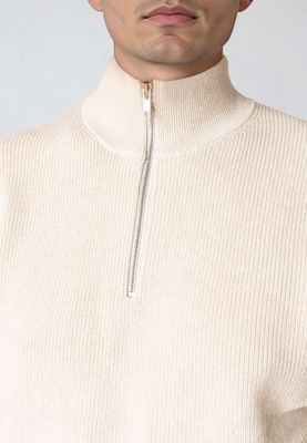 Clean Cut Copenhagen mario half zip knit off white