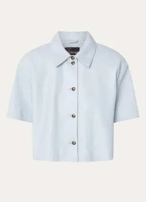 Studio AR eveline sheep soft waxed jacket blauw