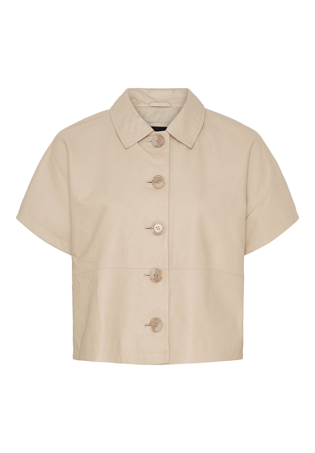 BTF CPH anya leather jacket zand